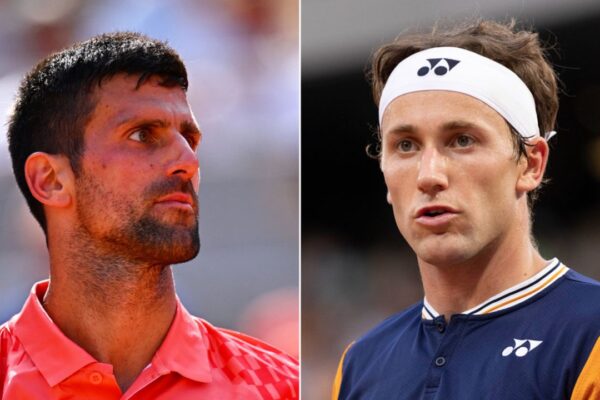 Novak Djokovic And Casper Rudd In French Open Final
